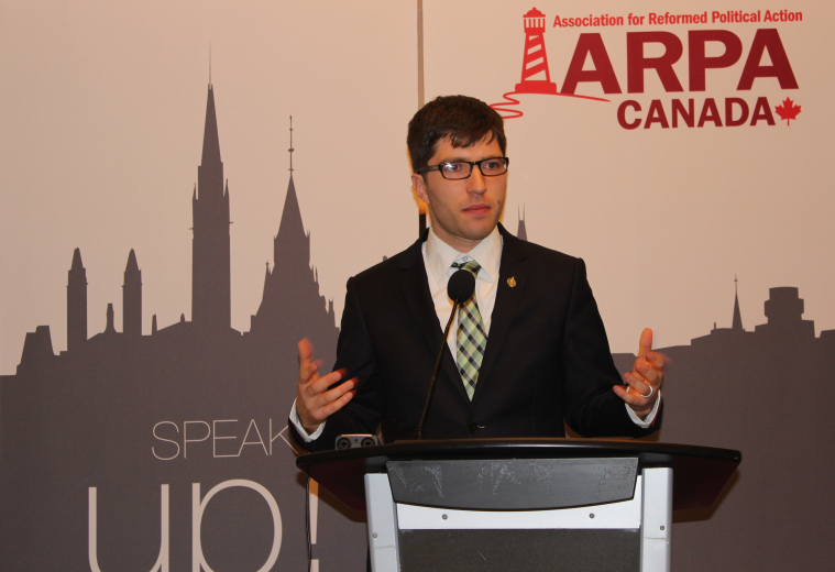 MP Garnett Genuis at God & Government 2016