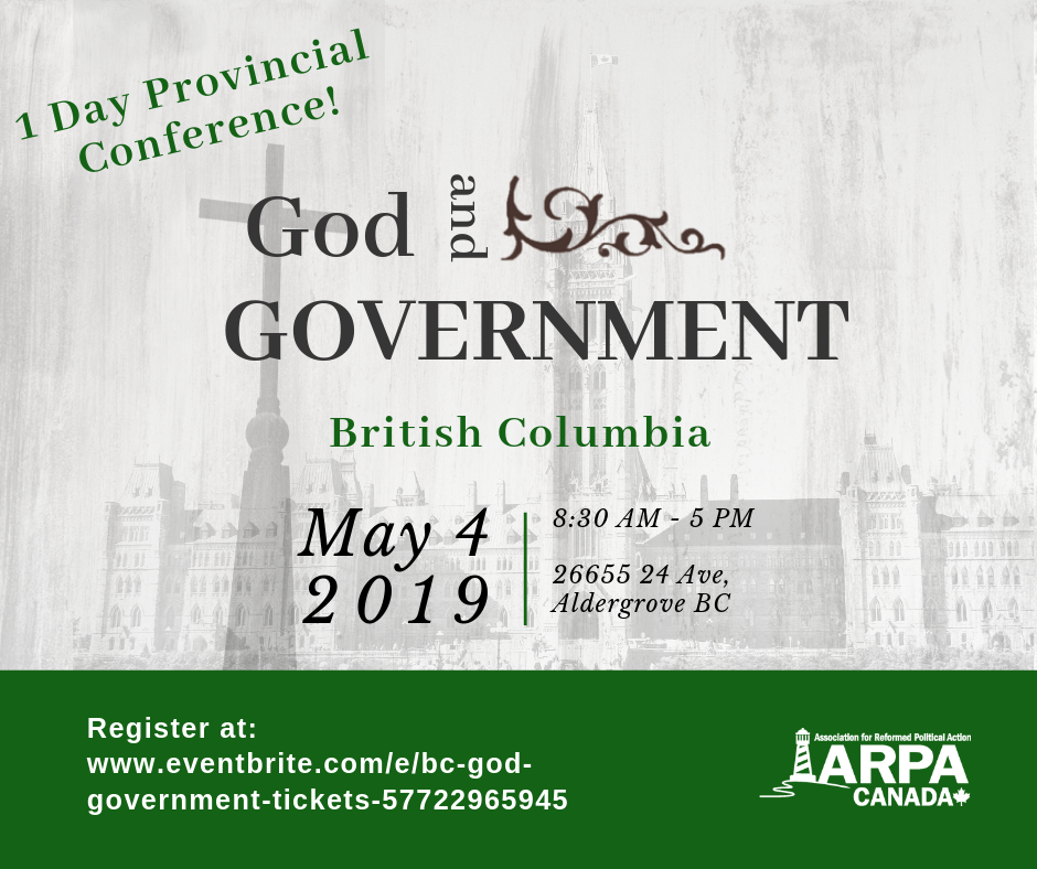 You’re Invited! BC God and Government Conference – May 4, 2019